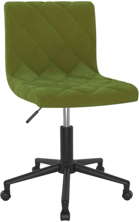 The Living Store Draaistoelen Eetkamerstoelen 40x43x(76-87.5)cm Lichtgroen Zwart Staal