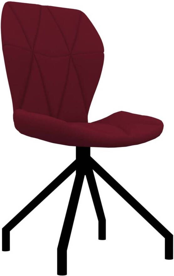 The Living Store Eetkamerstoelen Rood 44.5 x 54 x 90 cm Ergonomisch gevormd - Foto 1