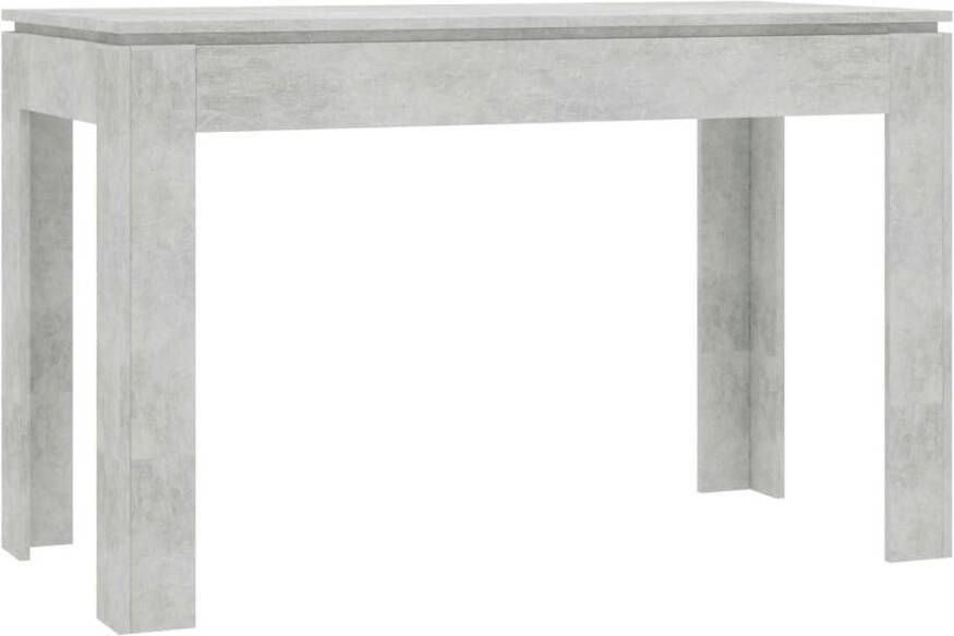 The Living Store Eettafel 120x60x76 cm spaanplaat betongrijs Tafel