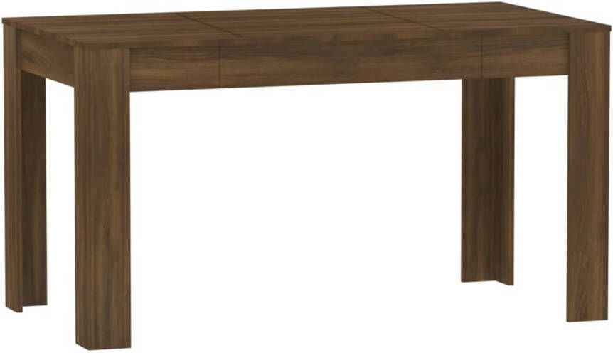 The Living Store Eettafel Bruineiken 140 x 74.5 x 76 cm Montage vereist