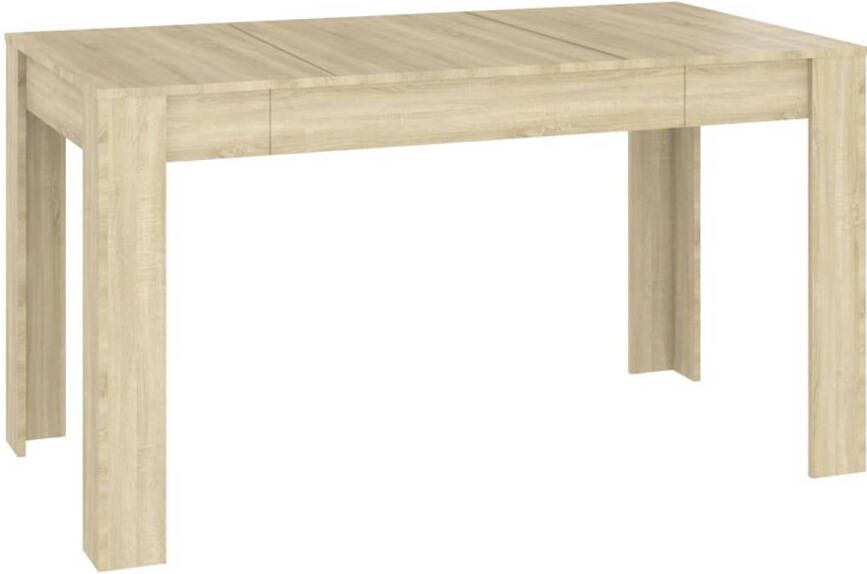 The Living Store Eettafel Sonoma eiken 140 x 74.5 x 76 cm Stabiel