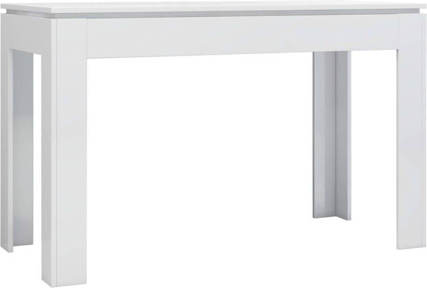 The Living Store Eettafel Spaanplaat 120x60x76 cm Hoogglans wit - Foto 1