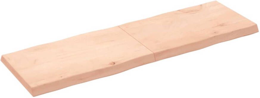 The Living Store Eikenhouten tafelblad 160 x 50 x 6 cm Onbehandeld Handgemaakt Tafelblad Eiken Eikenhouten Tafelblad Vintage Tafelblad Landelijke Tafelblad Industriele Tafelblad