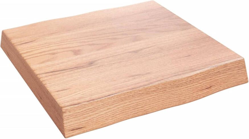 The Living Store Eikenhouten Tafelblad 40 x 40 x 6 cm Met lakafwerking