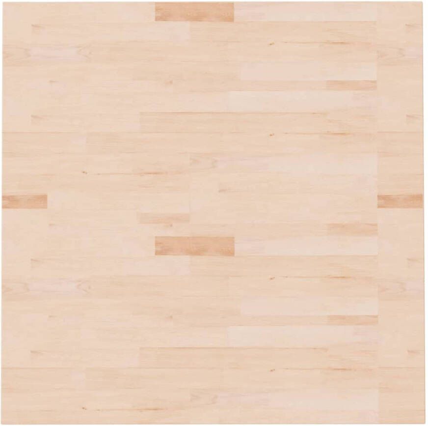 The Living Store Tafelblad vierkant 90x90x2 5 cm onbehandeld massief eikenhout Eikenhouten Tafelblad Massief Eikenhout Tafelblad Kopen Vintage Tafelblad Landelijke Tafelblad