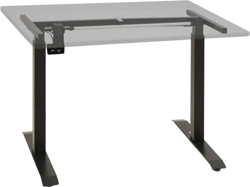 The Living Store Elektrisch Verstelbaar Bureauframe Zwart Koolstofstaal 102-160 cm breedte 71-113 cm hoogte Elektrisch Bureauframe Bureau Verhoging Ergonomische Bureausituatie Sit Stand Desk Flexibele Werkplek