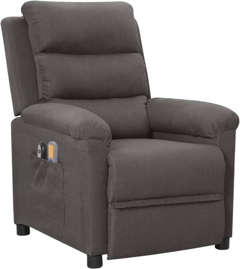 The Living Store Elektrische massagefauteuil donkergrijs 74 x 92 x 101.5 cm verstelbaar Elektrische Massagestoel Massagefauteuil Elektrisch Verstelbaar Ergonomische Stoel Comfortabele Stoel