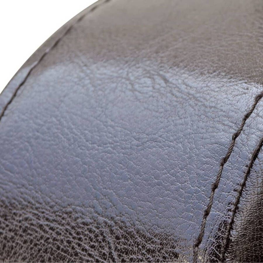 The Living Store Fauteuil 61 x 60 x 79.5 cm Hoogwaardig Grenenhout Fauteuil Lederlook Bruine Fauteuil Moderne Fauteuil Relaxfauteuil