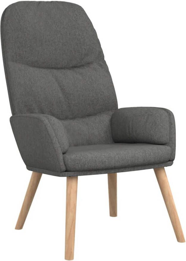 The Living Store Fauteuil Dik gevoerd Zacht aanvoelende stof Metalen frame Rubberwood poten Lichtgrijs 70 x 77 x 98 cm Comfortabele Fauteuil Relaxstoel Fauteuils Lounge Chair Zitzak