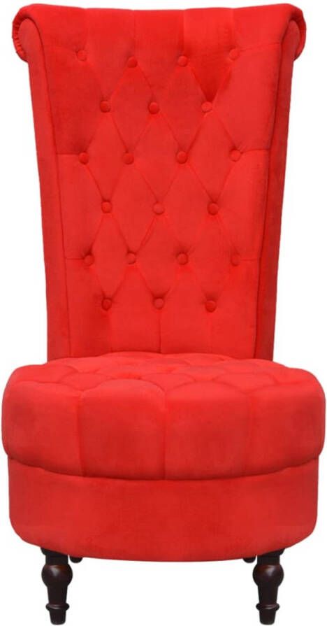 The Living Store Fauteuil Hoge Rugleuning Rood 63x85x119.5 cm