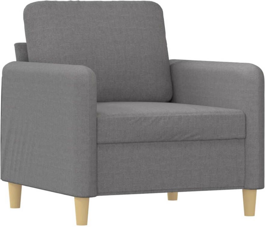 The Living Store Fauteuil Meubilair 78 x 77 x 80 cm Lichtgrijs