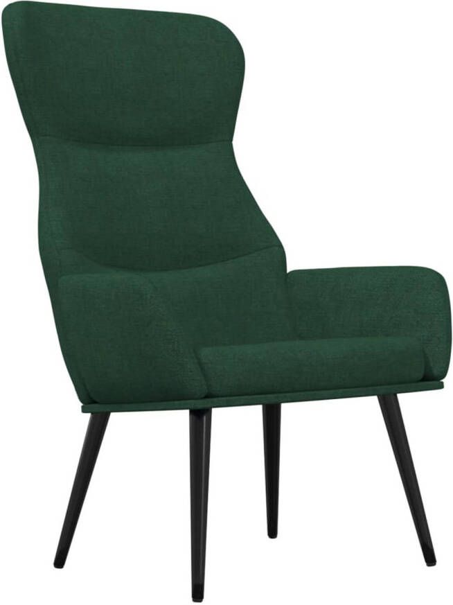 The Living Store Fauteuil Relaxstoel 70 x 77 x 94 cm Donkergroen