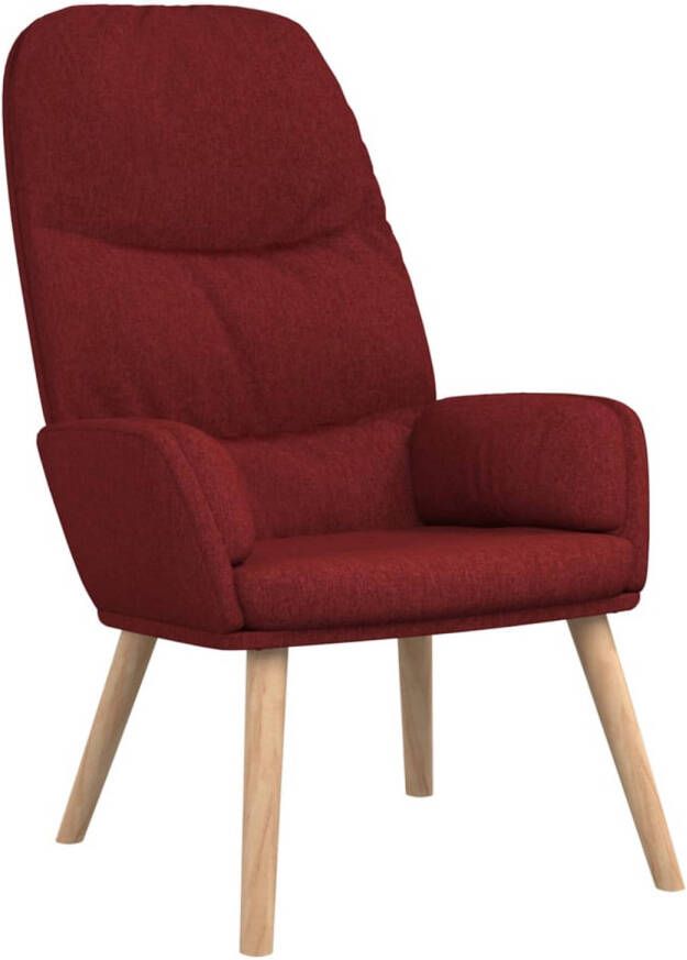 The Living Store Fauteuil Relaxstoel 70 x 77 x 98 cm Wijnrood - Foto 1