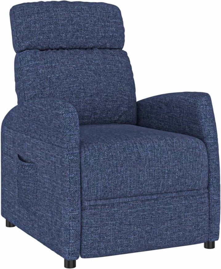 The Living Store Fauteuil Verstelbaar Blauw 65x97x104.5 cm 100% polyester