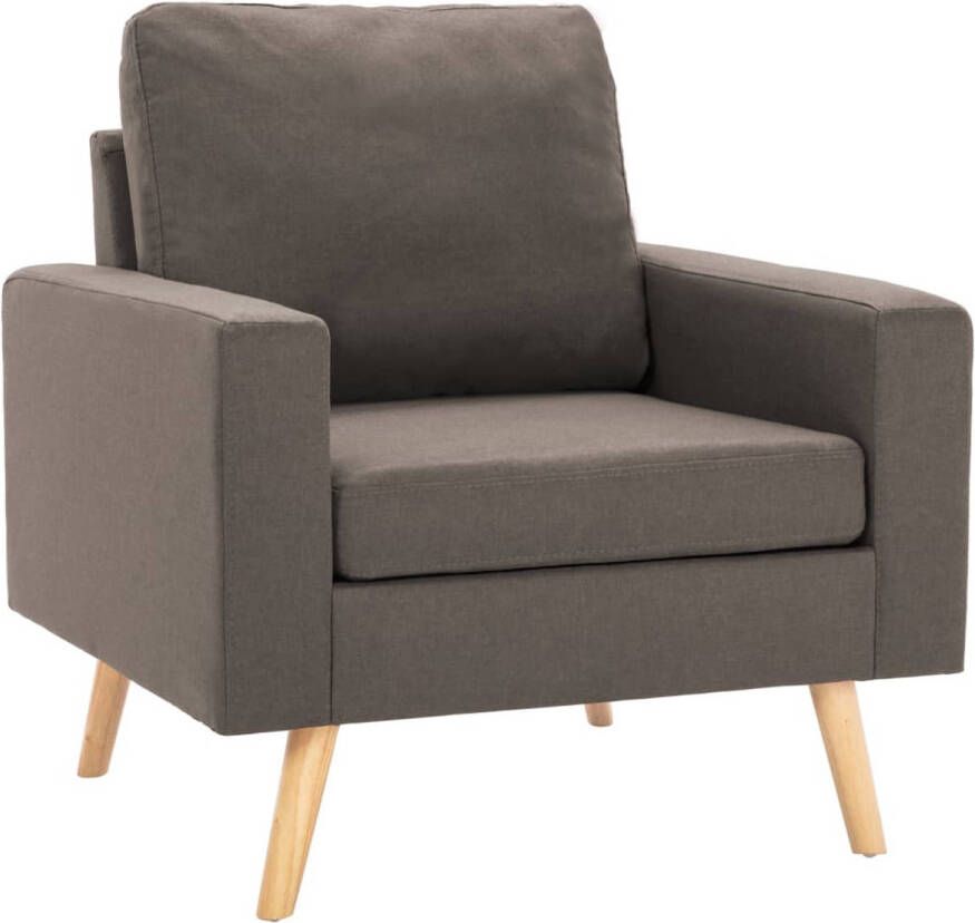 The Living Store Fauteuil Zitmeubel 77 x 71 x 80 cm Taupe
