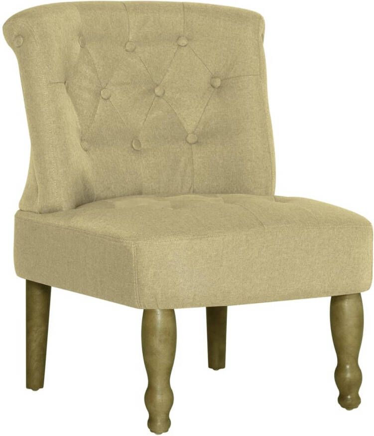 The Living Store Franse stoel groen 54x66.5x70 cm elegante en chique design