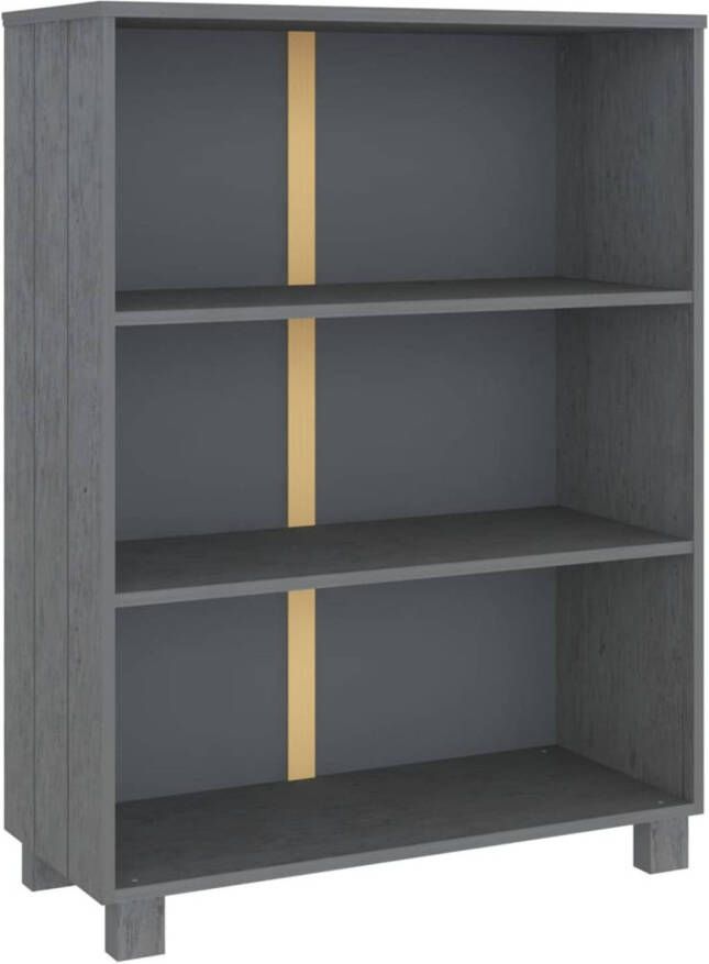 The Living Store HAMAR Boekenkast 85 x 35 x 112 cm donkergrijs