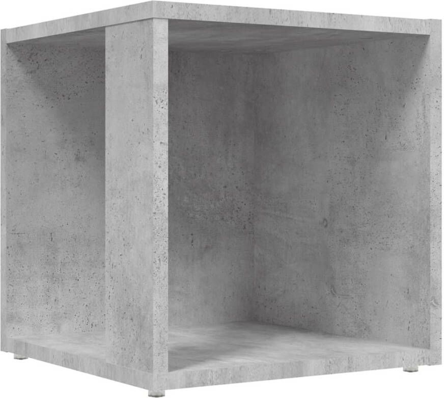 The Living Store Bijzettafel 33x33x34-5 cm spaanplaat betongrijs Tafel
