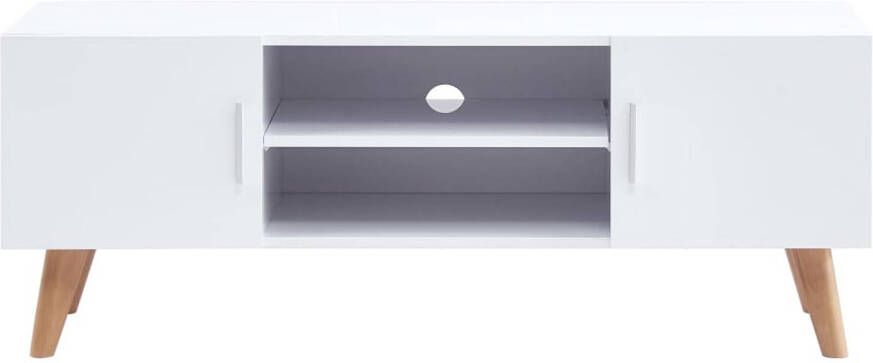 The Living Store Hoogglans TV-meubel 120 x 40 x 46 cm Wit