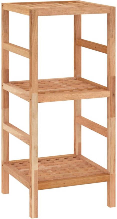 The Living Store Houten Badkamerrek Walnotenhout 35.5 x 35.5 x 79 cm Opbergruimte Goede ventilatie