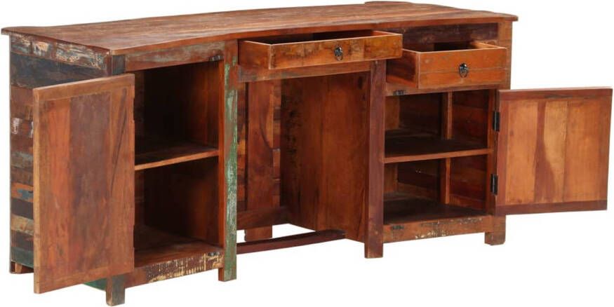 The Living Store Houten Bureau Gerecycled Hout 170 x 70 x 76 cm Meerkleurig