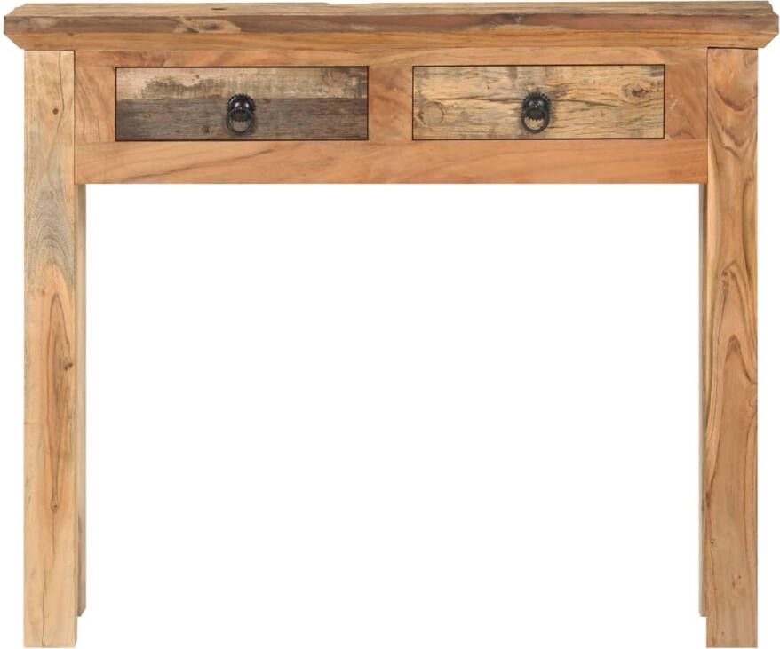 The Living Store Houten Wandtafel 90.5 x 30 x 75 cm Massief Acaciahout Gerecycled Hout - Foto 1