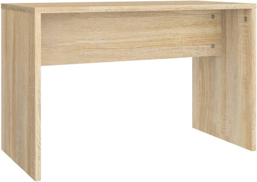The Living Store Kaptafelkruk Sonoma Eiken 70 x 35 x 45 cm Stevig Materiaal Kaptafelkruk Kaptafelstoel Toilettafeltje Make-upplek Badkamermeubel