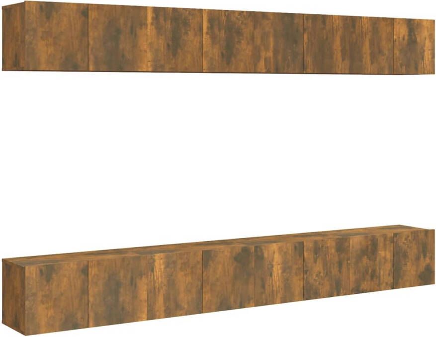 The Living Store Klassiek Gerookt Eiken TV-meubel Wandgemonteerd 60 x 30 x 30 cm - Foto 1