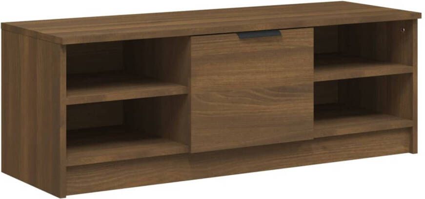 The Living Store Tv-meubel 102x35-5x36-5 cm bewerkt hout bruineikenkleurig Kast