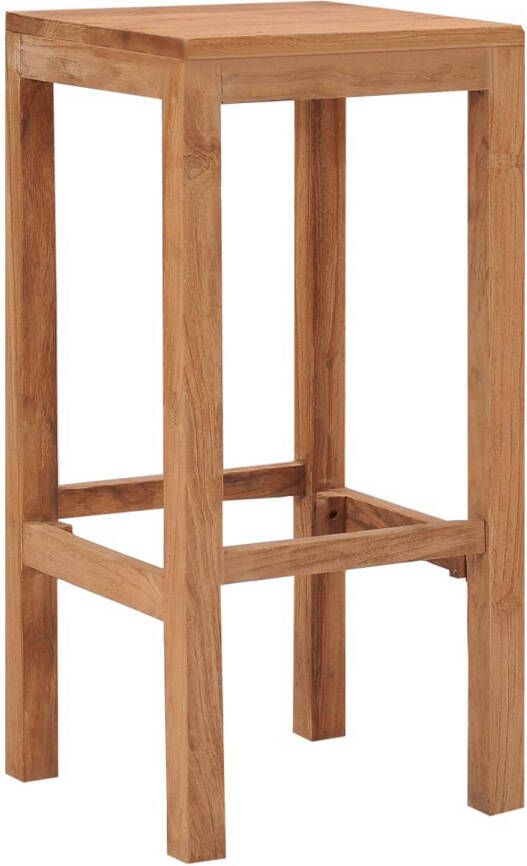 The Living Store koloniale barkrukken massief teakhout 35x35x75 cm Colonial Style Barkrukken Teak Houten Barkrukken Barstoelen Stoelen Vintage Barkrukken