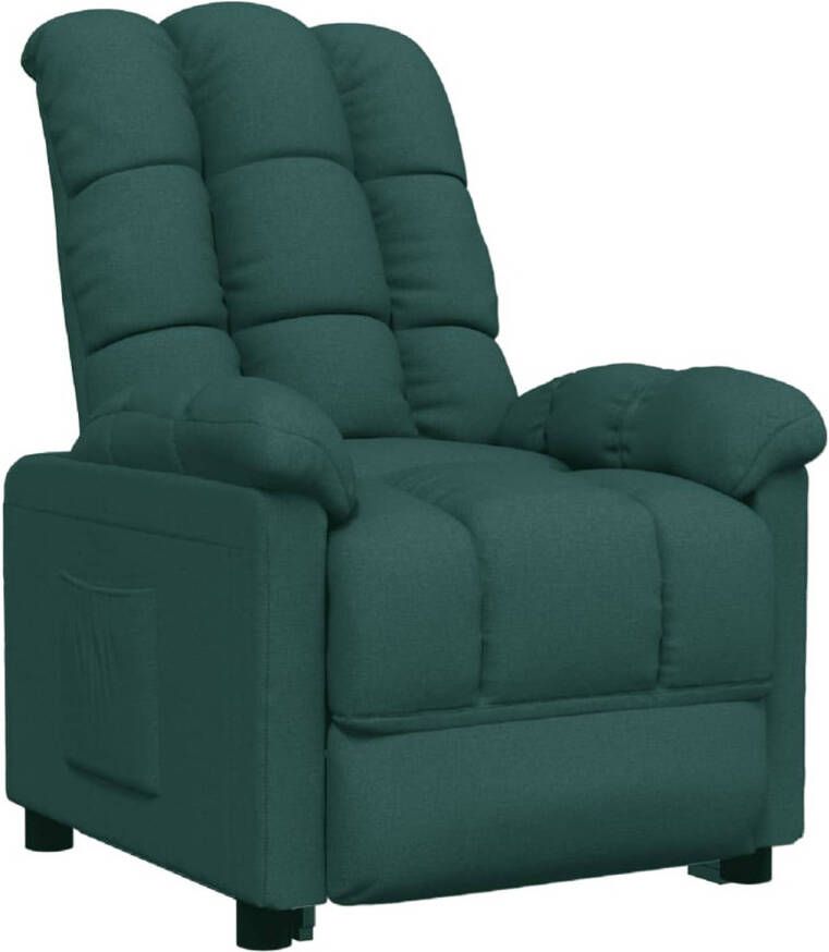 The Living Store Verstelbare Fauteuil Donkergroen 74 x 99 x 102 cm Stof (100% polyester) - Foto 1