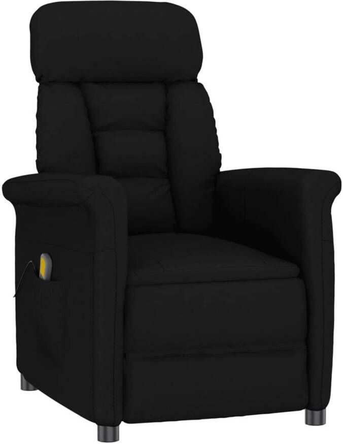 The Living Store Massagefauteuil Verstelbaar 6-punts massage Kunstsuède Zwart 70.5 x 143 x 76 cm Massagestoel Elektrische Massage Relaxstoel Loungestoel Fauteuils Massants