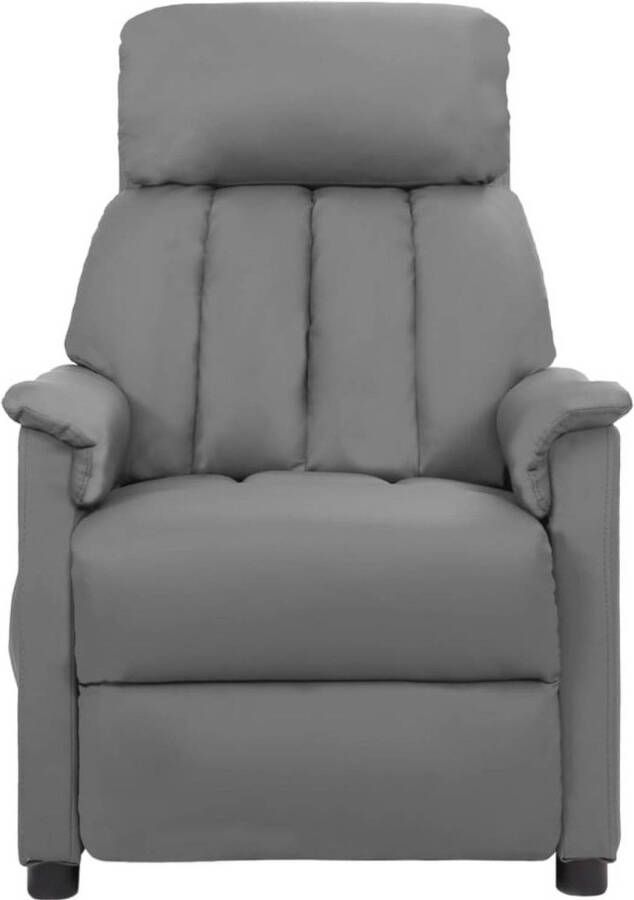 The Living Store Massagefauteuil Verstelbaar 6-punts trillingsmassage Grijs 73x92x102.5cm