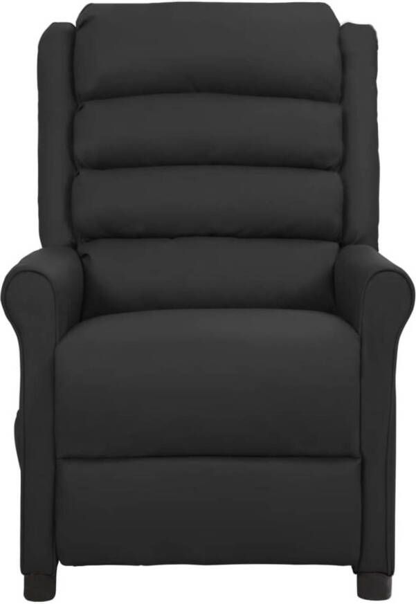 The Living Store Massagefauteuil Verstelbaar 6-punts trillingsmassage Kunstleer Zwart 70x94x102cm