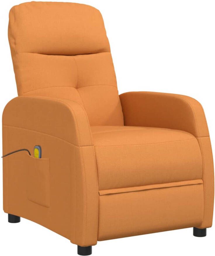 The Living Store Massagefauteuil Verstelbaar Donkergeel 63.5 x 97 x 104.5 cm