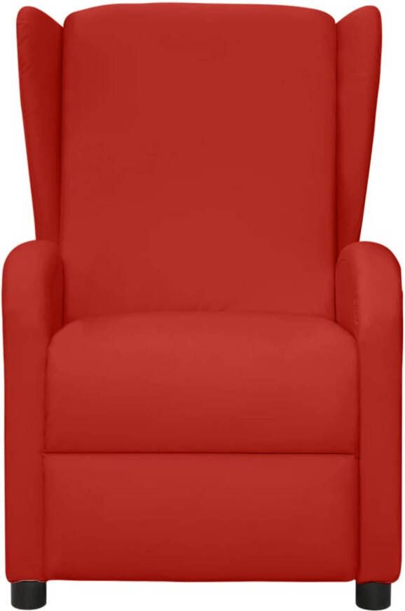 The Living Store Massagefauteuil Verstelbaar Vibratie en warmte Kunstleer Wijnrood 66x94x98.5cm