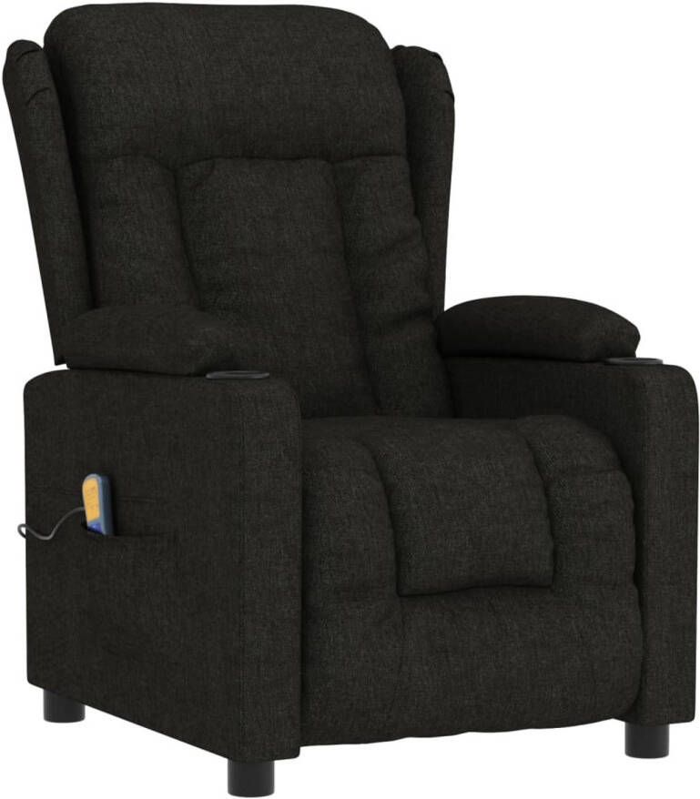 The Living Store Massagefauteuil Verstelbaar Zwart 72.5 x 96 x 99.5 cm Met Massage en Verwarming 6-punts Trillingsmassage Massagestoel Verstelbare Stoel Massage Fauteuil Relaxfauteuil Ergonomische Stoel