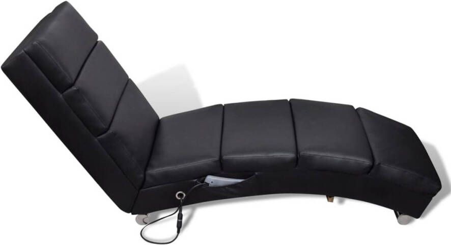 The Living Store Massagestoel Zwart 51 x 155 x 73 cm 8 massagepunten Massagestoel Elektrische Massagestoel Massage Fauteuil Relaxstoel Wellnessstoelen