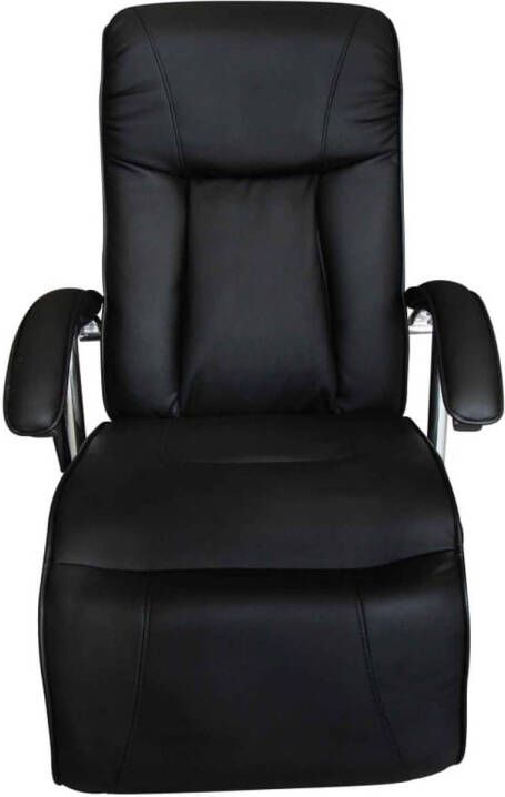 The Living Store Massagestoel Zwart kunstleer 137 x 68 x 104 (L x B x H) Verstelbaar Met verwarming Afstandsbediening inclusief 110 kg draagvermogen Massagestoel Elektrische Massagestoel Relaxstoel Wellnessstoeltje Zithoek