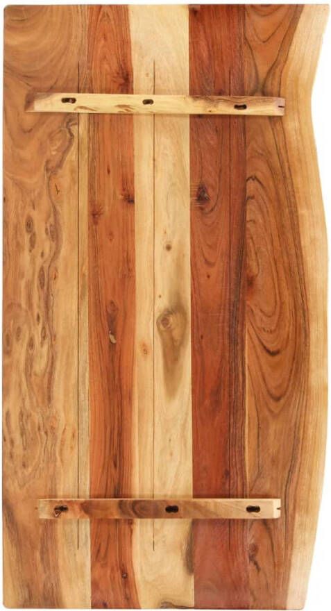 The Living Store Massief Acaciahouten Wastafelblad 100 x 55 cm Rustiek Wastafelblad Houten Wastafelblad Acaciahout Badkamermeubel Badkamerstijl