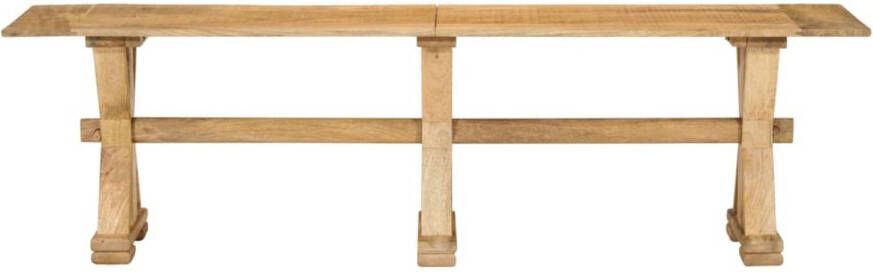 The Living Store Massief Mangohouten Bank Woonkamer Hal 160x35x45cm Duurzaam materiaal Mango Bank Houten Bank Bankje Vintage Bank Stoere Bank