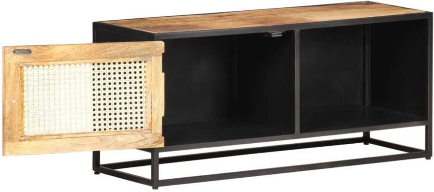 The Living Store Massief mangohouten TV-meubel Hifi-kast 90 x 30 x 40 cm Rustieke charme - Foto 1