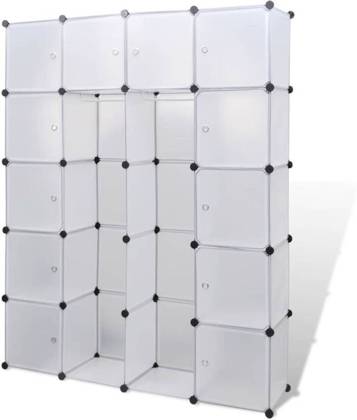 The Living Store Modulaire kast met 14 compartimenten wit 37 x 146 x 180-5 cm Kast