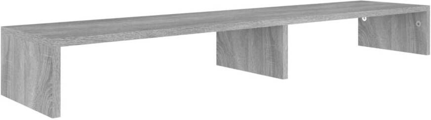 The Living Store Monitorstandaard Praktisch Standaard 110 x 23.5 x 9 cm Grijs Sonoma Eiken