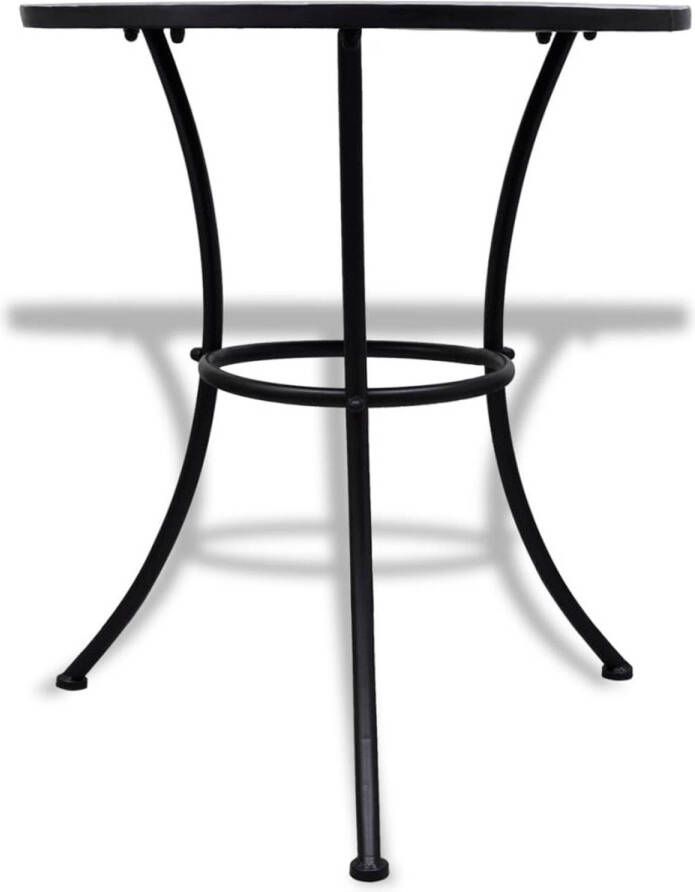 VidaXL Bistrotafel 60 cm mozaïek blauw en wit Tuin Tafel Bistrotafel Mozaiekt Tafel Buiten Tafel Patio Tafel
