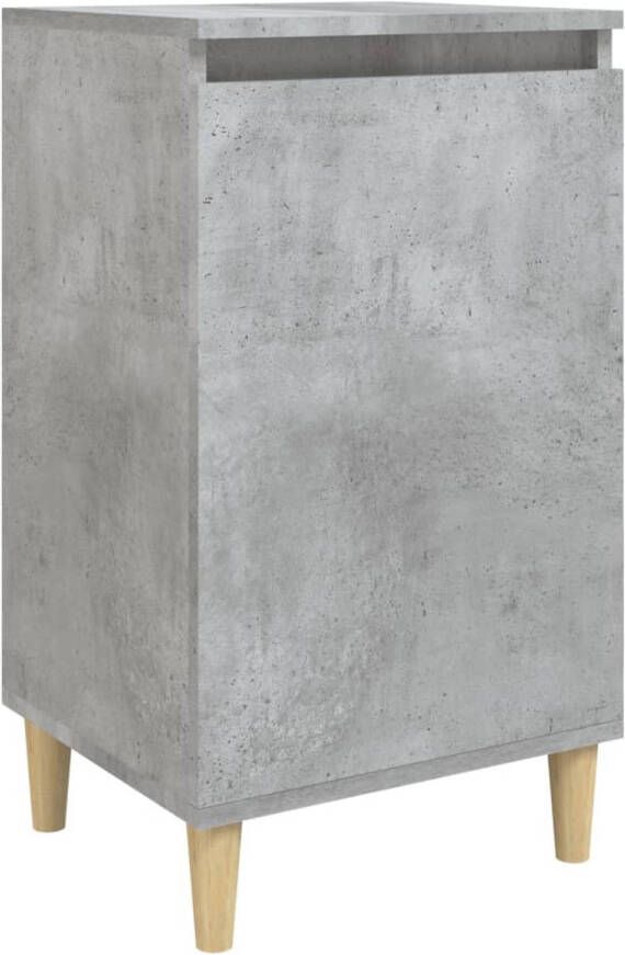 The Living Store Nachtkastje 40x35x70 cm bewerkt hout betongrijs Kast