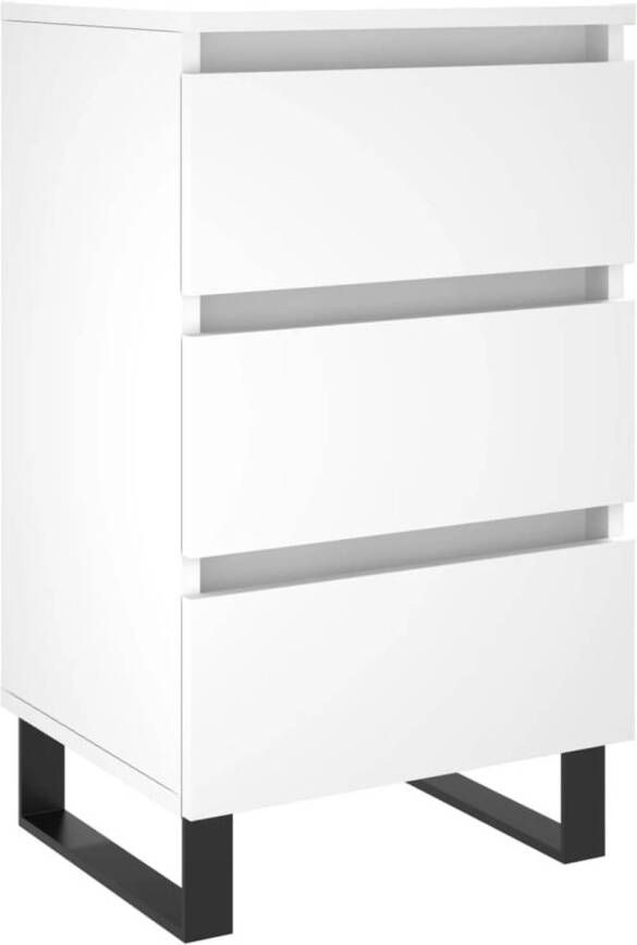 The Living Store Nachtkastje Elegant Nachtkastje 40x35x69 cm Wit