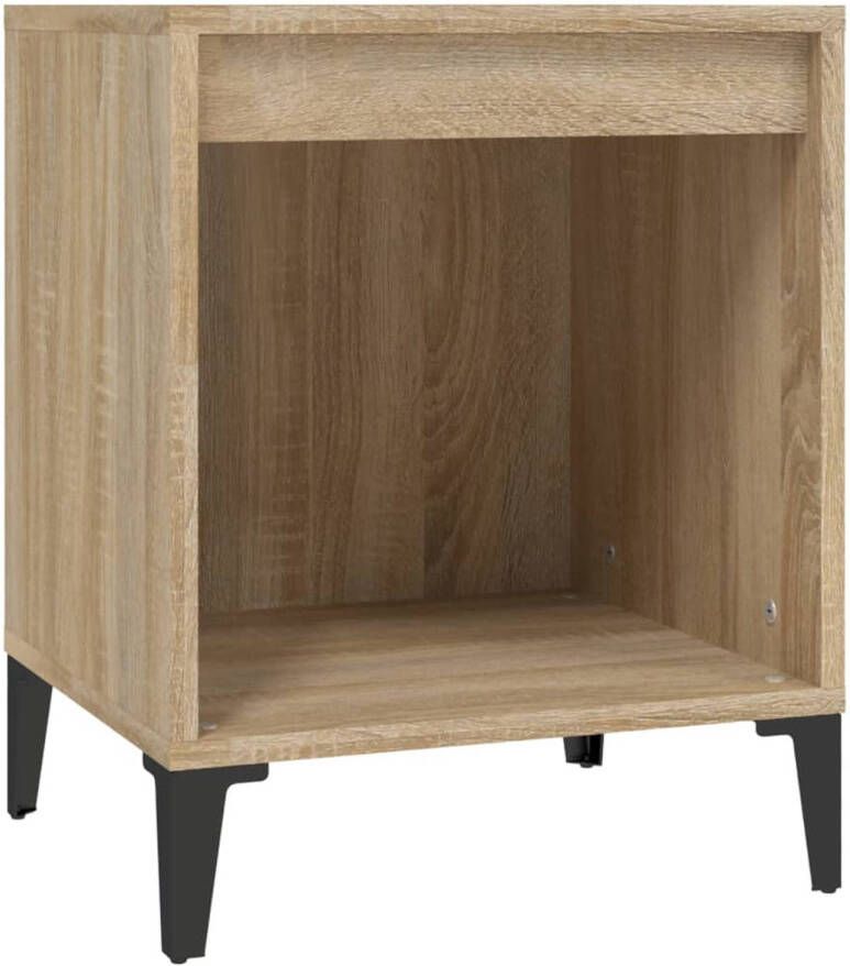 The Living Store Nachtkastje Elegant Tafelblad Sonoma eiken 40 x 35 x 50 cm Nachtkastje Kast Salontafel Bijzettafel Houten Meubilair