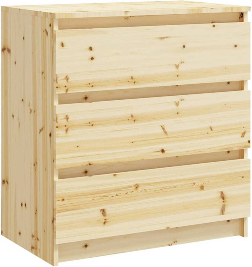 The Living Store Nachtkastje Hout 60x36x64 cm 3 Lades
