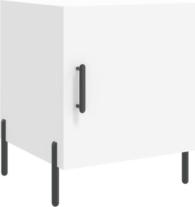The Living Store Nachtkastje Moderne Charme Meubelen 40 x 40 x 50 cm Ken- Duurzaam Bewerkt Hout en Metaal+Functies